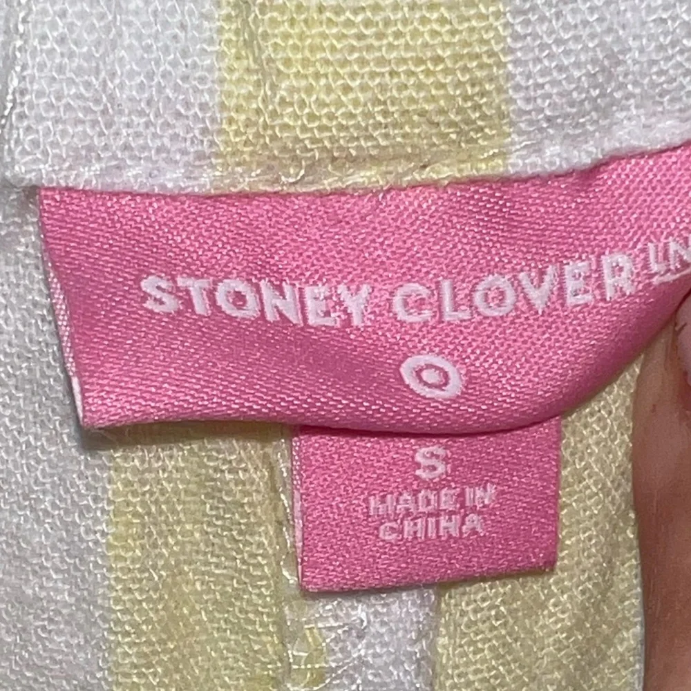 Stoney Clover Lane x Target Yellow & White Striped Jumpsuit Size S
